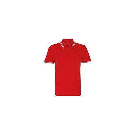 AQ011 - Polo passepoilé coupe classique homme -col contrasté