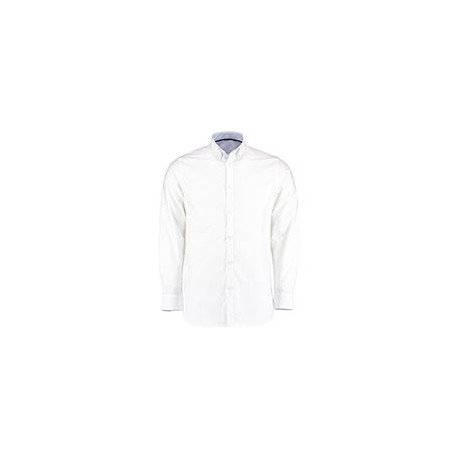 KK145 - Chemise Oxford contrastée Homme manches longues Clayton & Ford