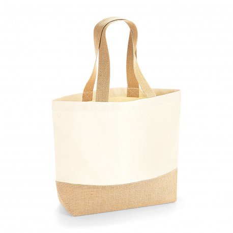 WM451 - Sac fourre-tout en toile avec base en jute