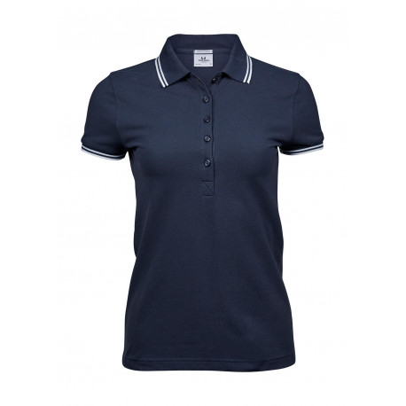 1408 - Ladies Luxury Stripe Stretch Polo