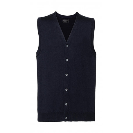 R-719M-0 - Mens V-Neck Sleeveless Knitted Cardigan